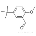 벤즈알데히드, 5- (1,1- 디메틸 에틸) -2- 메 톡시-CAS 85943-26-6